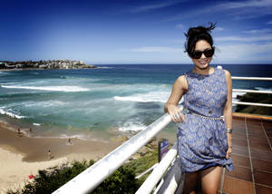 Vanessa Hudgens At A Beach House Wallpaper