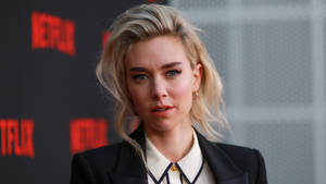 Vanessa Kirby In Netflix Red Carpet Wallpaper