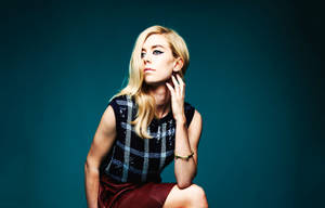 Vanessa Kirby In Plaid Shirt Wallpaper