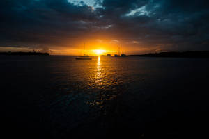 Vanuatu Dark Sunset Wallpaper