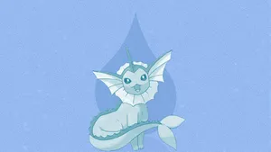 Vaporeon Blue Droplet Wallpaper