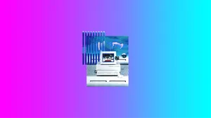 Vaporwave Aesthetic Computer Unit Wallpaper