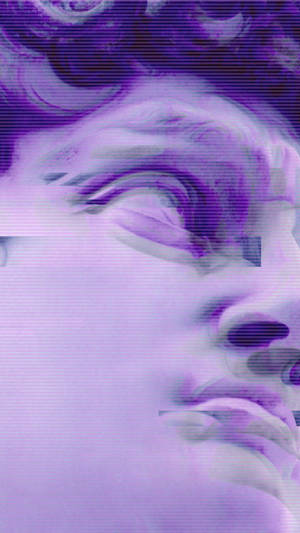 Vaporwave Aesthetic Statue's Face Wallpaper
