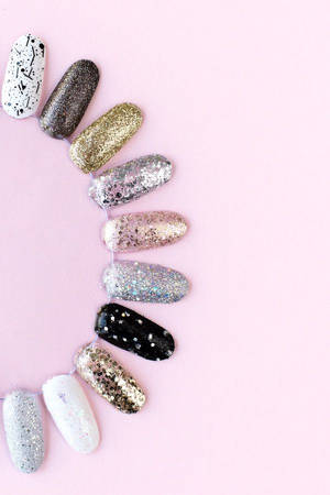 Varied Nail Polish Color Samples Wallpaper