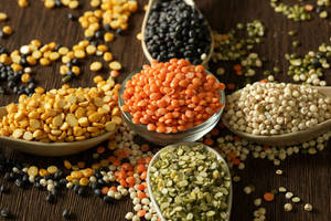 Variety Of Colorful Lentils Wallpaper