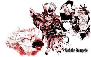 Vash The Stampede Trigun Protagonist Wallpaper