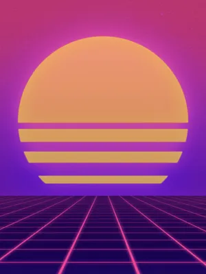 Vector Retro 80s Aesthetic Wallpaper