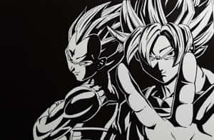 Vegeta In Bold Contrast Wallpaper