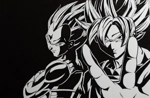 Vegeta In Bold Contrast Wallpaper