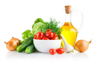 Vegetable Salad Ingredients Wallpaper