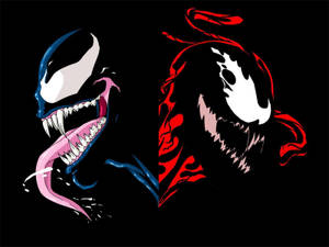 Venom Carnage Back To Back Art Wallpaper
