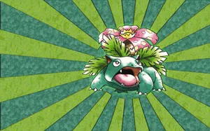 Venusaur Green Beams Wallpaper