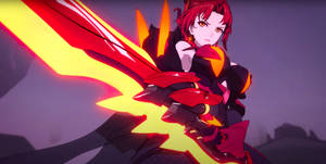 Vermillion Knight Eclipse In Action In Honkai Impact Wallpaper