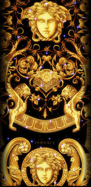 Versace Black And Gold Iphone Wallpaper