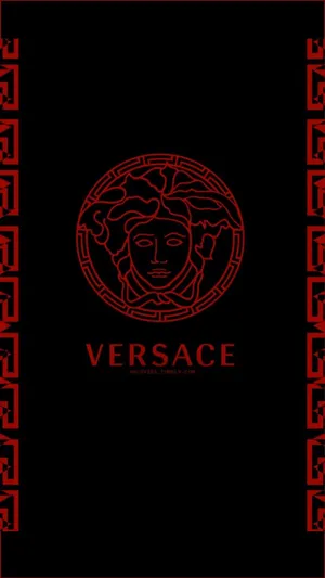 Versace Red Logo Portrait Wallpaper