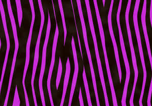 Vertical Black And Pink Zebra Stripe Wallpaper