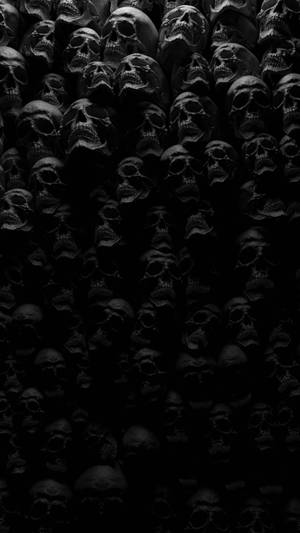 Vertical Tengkorak Skulls Wall Wallpaper