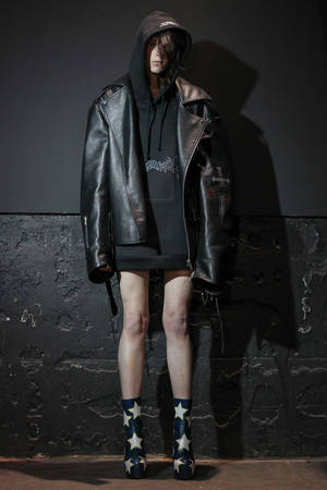 Vetements Black Leather Coat Wallpaper