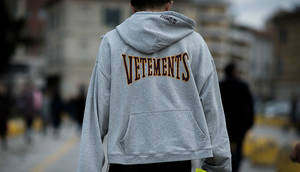 Vetements Gray Hoodie Wallpaper