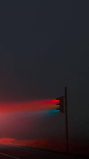 Vibey Traffic Light In Fog Wallpaper