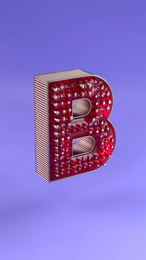 Vibrant 3d Red Letter B Wallpaper