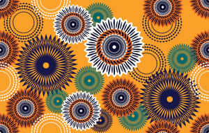 Vibrant African Print Pattern Wallpaper