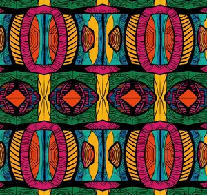 Vibrant African Print Pattern Wallpaper
