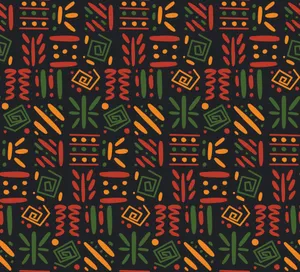 Vibrant African Print Pattern Wallpaper