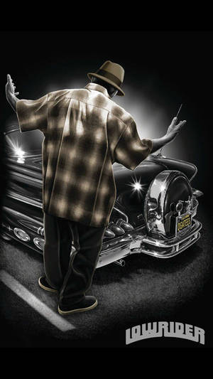 Vibrant And Stylish Chicano Lowrider In An Urban Setting. Wallpaper