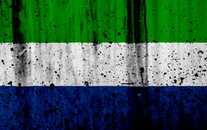 Vibrant Artistic Interpretation Of Sierra Leone Flag Wallpaper
