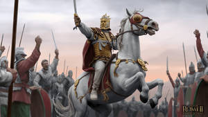 Vibrant Artwork Of General Lucius Aurelian In Rome 2 Wallpaper