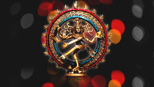 Vibrant Colors Of Nataraja: The Dance Of Creation And Destruction Wallpaper