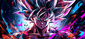 Vibrant Goku Ultra Instinct Artwork Wallpaper