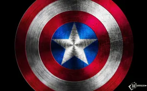 Vibrant Hd Image Of Captain America's Shield Wallpaper