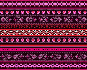 Vibrant Hot Pink Tribal Pattern Wallpaper