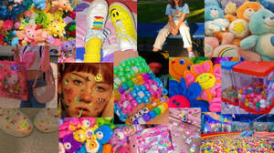Vibrant Kidcore Desktop Display Wallpaper