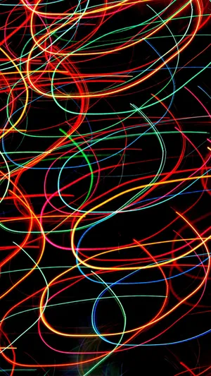 Vibrant Light Trails Abstract Wallpaper
