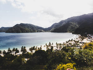 Vibrant Maracas Bay, Trinidad And Tobago Wallpaper