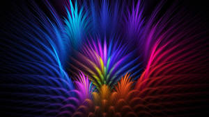 Vibrant Neon Ray Color Background Wallpaper