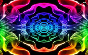 Vibrant Neon Smoke Art Wallpaper