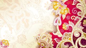 Vibrant Paisley Patterned Background Design Wallpaper