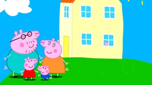 Vibrant Peppa Pig Family Wallpaper