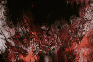 Vibrant Red Abstract Art Wallpaper