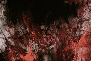 Vibrant Red Abstract Art Wallpaper