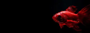 Vibrant Red Fishin Dark Waters.jpg Wallpaper