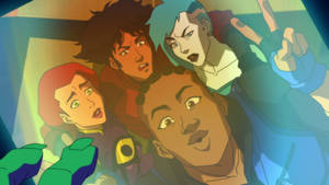 Vibrant Snapshot Of Young Justice Cast Wallpaper