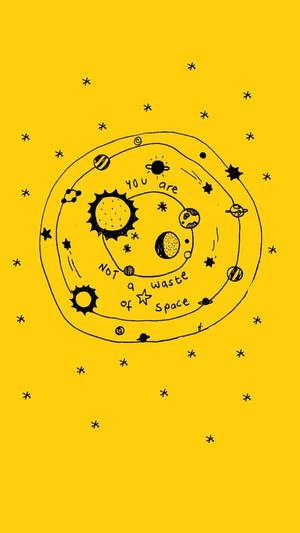 Vibrant Yellow-themed Iphone Home Screen Wallpaper