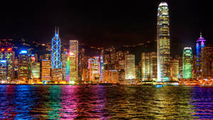 Victoria Harbor City Light Wallpaper