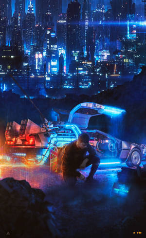 Video Game Neon City Wallpaper