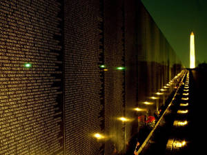 Vietnam Veterans Memorial Day At Night Wallpaper